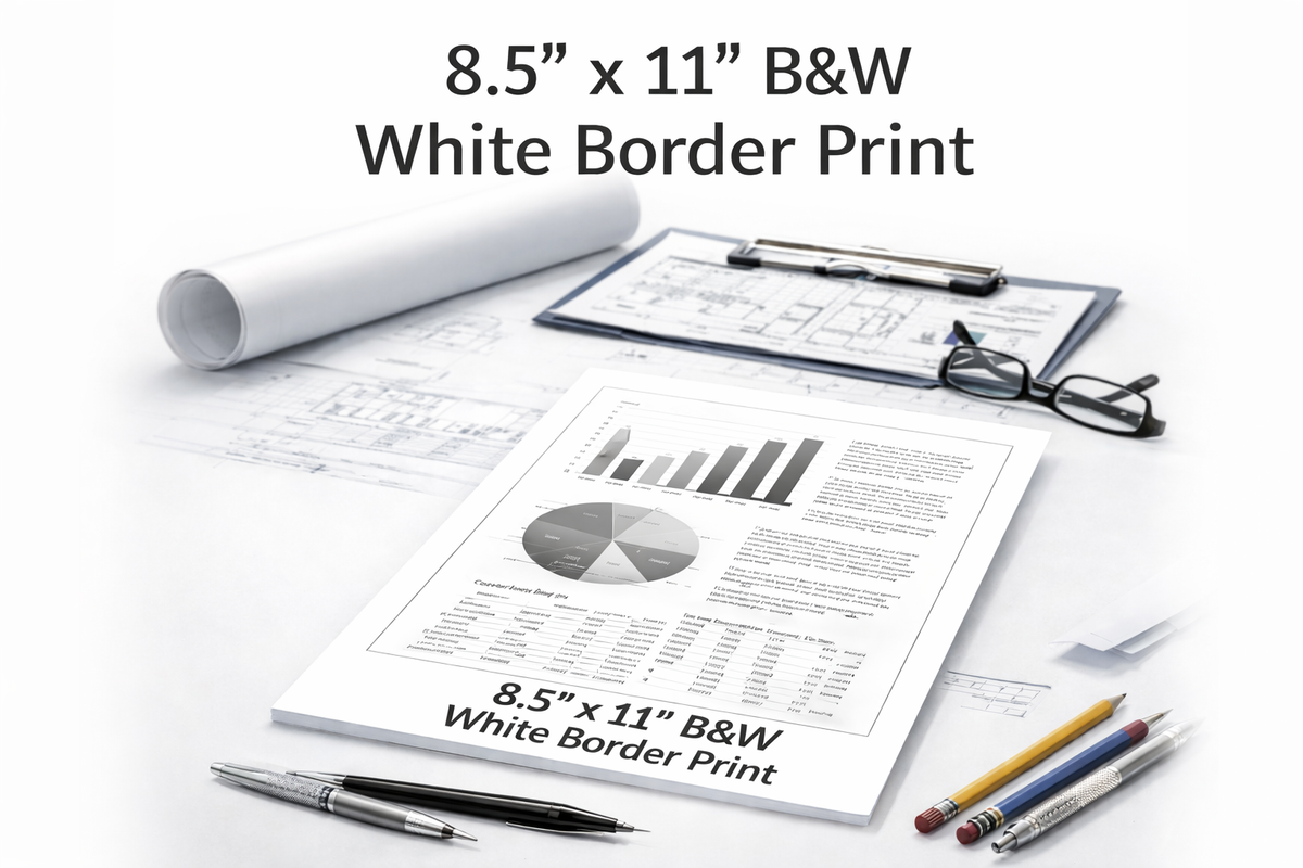 8.5"X11" ( White border ) B&W Letter size / regular paper – Lauras
