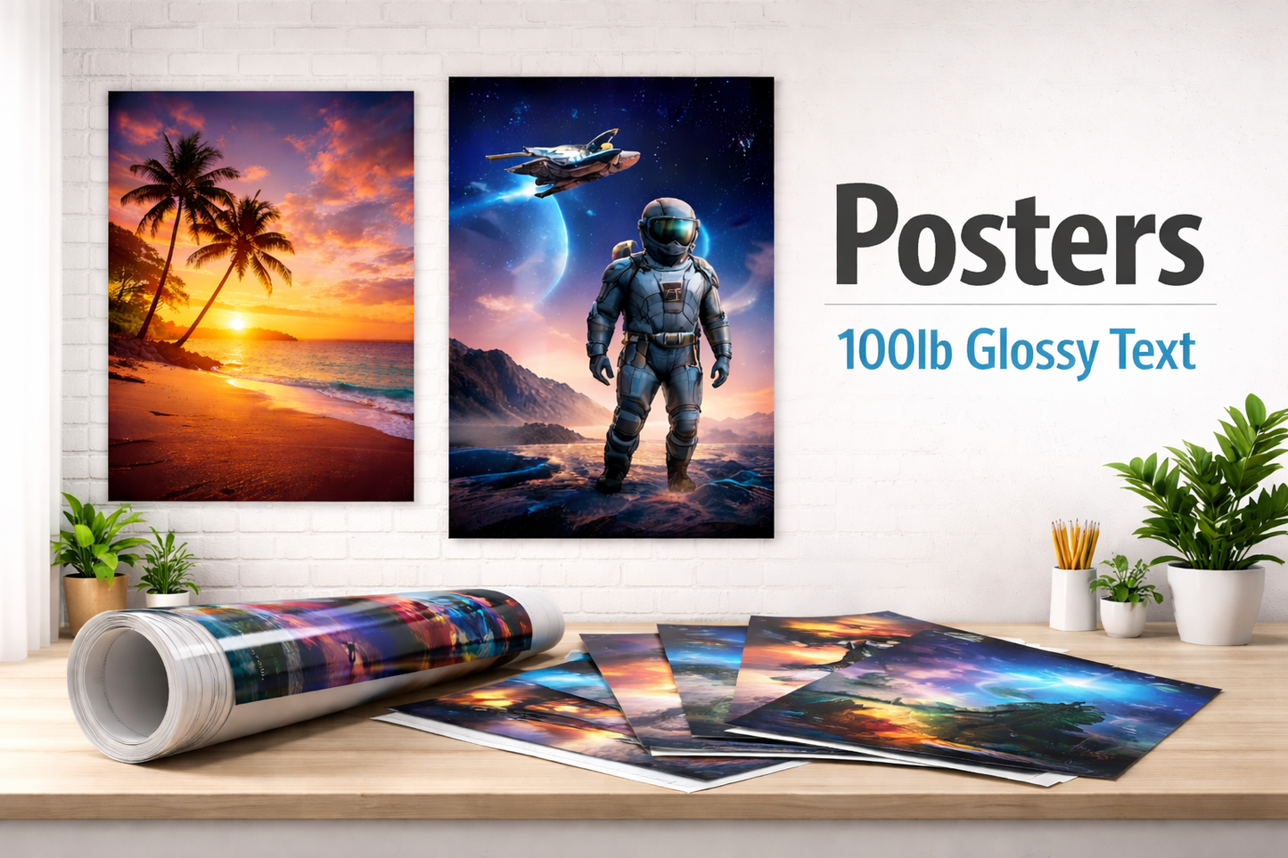 Glossy Text Posters